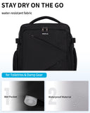 ECOHUB 30L Carry on Travel Backpack for Men Women 18x14x8, 17 inch Expandable Airlines Personal Item Bag Water Resistant Laptop Backpack Flight Approved with USB Slot & Wet Pocket, Black