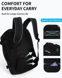ECOHUB 30L Carry on Travel Backpack for Men Women 18x14x8, 17 inch Expandable Airlines Personal Item Bag Water Resistant Laptop Backpack Flight Approved with USB Slot & Wet Pocket, Black