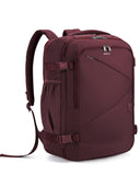 ECOHUB Carry On Travel Backpack, Expandable Airlines Personal Item Bag 18x14x8, Water Resistant 17 inch Laptop Backpack Flight Approved, 12 Pockets 30L Work Backpacks with Wet Pocket & Cable Slot, Red