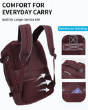 ECOHUB Carry On Travel Backpack, Expandable Airlines Personal Item Bag 18x14x8, Water Resistant 17 inch Laptop Backpack Flight Approved, 12 Pockets 30L Work Backpacks with Wet Pocket & Cable Slot, Red