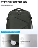 ECOHUB Carry On Travel Backpack, Expandable Airlines Personal Item Bag 18x14x8, Water Resistant 17 inch Laptop Backpack Flight Approved, 12 Pockets 30L Work Backpacks with Wet Pocket & Cable Slot
