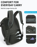 ECOHUB Carry On Travel Backpack, Expandable Airlines Personal Item Bag 18x14x8, Water Resistant 17 inch Laptop Backpack Flight Approved, 12 Pockets 30L Work Backpacks with Wet Pocket & Cable Slot