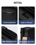 ECOHUB Hardside Expandable Carry On Luggage, 20" Rolling Luggage 22x14x9 Airline Approved with Spinner Wheels & TSA Lock, Lightweight Small Hardshell Travel Suitcase Valises, 20inch Carry - on Black