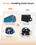 ECOHUB Toiletry Bag for Men, Travel Essentials Toiletries Bag, Water - Resistant Shaving Dopp Kit, Wide - Open Dual Zipper Cosmetic Makeup Organizer Bag Fit Full Size Toiletries, Blue Green