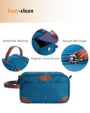 ECOHUB Toiletry Bag for Men, Travel Essentials Toiletries Bag, Water - Resistant Shaving Dopp Kit, Wide - Open Dual Zipper Cosmetic Makeup Organizer Bag Fit Full Size Toiletries, Blue Green