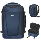 ECOHUB Travel Backpack 18x14x8 Spirit Airlines Personal Item Bag Carry On Backpack 13 Pockets Large Work Casual Daypack for men Airline Approved Waterproof Gym Backpack with Charging Port, Blue