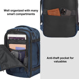 ECOHUB Travel Backpack 18x14x8 Spirit Airlines Personal Item Bag Carry On Backpack 13 Pockets Large Work Casual Daypack for men Airline Approved Waterproof Gym Backpack with Charging Port, Blue