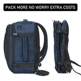 ECOHUB Travel Backpack 18x14x8 Spirit Airlines Personal Item Bag Carry On Backpack 13 Pockets Large Work Casual Daypack for men Airline Approved Waterproof Gym Backpack with Charging Port, Blue