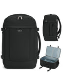ECOHUB Travel Backpack for Men Women, Carry on Backpack with USB Charging Hole, Spirit Airlines Personal Item Bag Flight Approved, 15.6 Inch Laptop Backpack with Anti Theft Pockets, 30L, Black