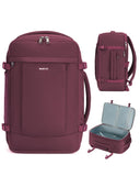 ECOHUB Travel Backpack for Women, Carry on Backpack with USB Charging Hole, Spirit Airlines Personal Item Bag Flight Approved, 15.6 Inch Laptop Backpack with Anti Theft Pockets, 30L, Red