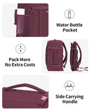 ECOHUB Travel Backpack for Women, Carry on Backpack with USB Charging Hole, Spirit Airlines Personal Item Bag Flight Approved, 15.6 Inch Laptop Backpack with Anti Theft Pockets, 30L, Red