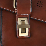 ECOSUSI Backpack for Women Briefcase Messenger Laptop Bag Vegan Leather Satchel Work Bags Fits 15.6 inch Laptops, Coffee