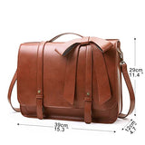 ECOSUSI Briefcase for Women Messenger Backpack PU Leather 14 inch Laptop Bag Satchel Computer Bag for College Business Travel