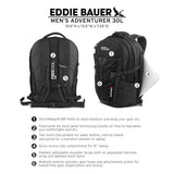 Eddie Bauer Adventurer Backpack with Organization Compartments and Hydration/Laptop Compatible Sleeve, Adventurer - Black, 30L