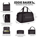 Eddie Bauer Maximus Convertible Duffel Bag | 40L | Travel | Outdoor Gear | Convertible Backpack | Weather - Resistant | Durable | Rugged - Black
