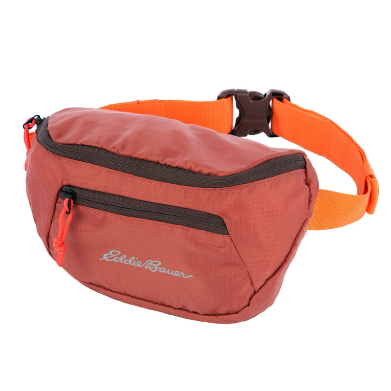 Eddie Bauer Stowaway Packable Waistpack | Sling | Fanny Pack | Travel | Foldable | Lightweight | Outdoor | 1L Ripstop Polyester - Maroon