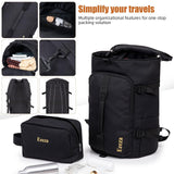 Eeeza Expandable Luggage Sets 21"/25"/30" 5 Piece Luggage Set,Suitcase Sets with ABS Hard Shell Lightweight TSA Lock and Detachable Double Spinner Wheels(Black,BP/TB)