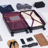 Eeeza Expandable Luggage Sets 21"/25"/30" 5 Piece Luggage Set,Suitcase Sets with ABS Hard Shell Lightweight TSA Lock and Detachable Double Spinner Wheels(Black,BP/TB)