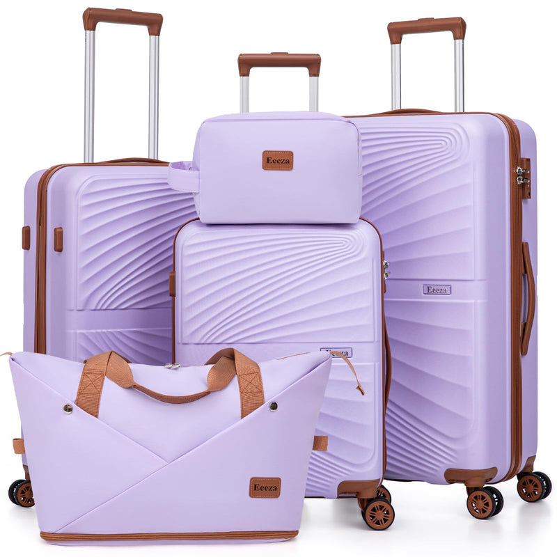 Eeeza Luggage Sets 5 Piece, Suitcases with Wheels, ABS Hard Case Luggage with TSA Lock Spinner Wheels, Carry On Luggage Set (20/24/28 inch)