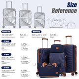 Eeeza Luggage Sets 5 Piece, Suitcases with Wheels, ABS Hard Case Luggage with TSA Lock Spinner Wheels, Carry On Luggage Set (20/24/28 inch)
