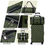 Eeeza Luggage Sets 5 Piece, Suitcases with Wheels, ABS Hard Case Luggage with TSA Lock Spinner Wheels, Carry On Luggage Set(5 Piece Sets (20"/24"/28"/DB/TB))