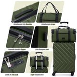 Eeeza Luggage Sets 5 Piece, Suitcases with Wheels, ABS Hard Case Luggage with TSA Lock Spinner Wheels, Carry On Luggage Set(5 Piece Sets (20"/24"/28"/DB/TB))
