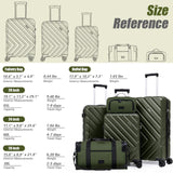 Eeeza Luggage Sets 5 Piece, Suitcases with Wheels, ABS Hard Case Luggage with TSA Lock Spinner Wheels, Carry On Luggage Set(5 Piece Sets (20"/24"/28"/DB/TB))