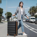 Eeeza Luggage Sets 5 Piece,Hard Case Suitcase Set with Spinner Wheels,Hardshell Lightweight Travel Luggage with TSA Lock (Black,20/24/28 Inch)