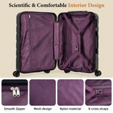 Eeeza Luggage Sets 5 Piece,Suitcases with Wheels, Hard Case Luggage with Detachable Spinner Wheels,Carry On Luggage Set (5 Piece Sets (20"/24"/28"/DB/TB))