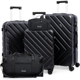 Eeeza Luggage Sets 5 Piece,Suitcases with Wheels, Hard Case Luggage with Detachable Spinner Wheels,Carry On Luggage Set (5 Piece Sets (20"/24"/28"/DB/TB))