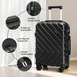 Eeeza Luggage Sets 5 Piece,Suitcases with Wheels, Hard Case Luggage with Detachable Spinner Wheels,Carry On Luggage Set (5 Piece Sets (20"/24"/28"/DB/TB))