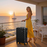 Eeeza Luggage Sets 5 Piece,Suitcases with Wheels, Hard Case Luggage with Detachable Spinner Wheels,Carry On Luggage Set (5 Piece Sets (20"/24"/28"/DB/TB))