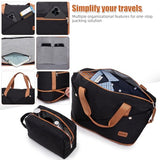 Eeeza Luggage Sets 6 Piece Suitcases with Wheels,ABS Hard Case Suitcases with Spinner Wheels,Durable Travel Luggage with Combination Lock (Black, 6 Piece Set 16"/20"/24"/28")
