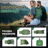 EgoNova 12L Ultralight & Thin Packable Daypack, Small Foldable Hiking Backpack Travel Bag, Water Resistant Day Pack for Men Women