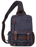 El - fmly Canvas Message Sling Bag Outdoor Cross Body Bag Messenger Shoulder 13 inch Laptop Bag (Coffee)