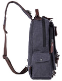 El - fmly Canvas Message Sling Bag Outdoor Cross Body Bag Messenger Shoulder 13 inch Laptop Bag (Coffee)
