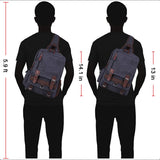 El - fmly Canvas Message Sling Bag Outdoor Cross Body Bag Messenger Shoulder 13 inch Laptop Bag (Coffee)