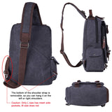 El - fmly Canvas Message Sling Bag Outdoor Cross Body Bag Messenger Shoulder 13 inch Laptop Bag (Coffee)
