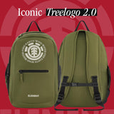Element Backpack, 15 Inch Laptop Bag, Padded Computer Bag for Commute or Travel, Green