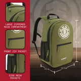 Element Backpack, 15 Inch Laptop Bag, Padded Computer Bag for Commute or Travel, Green