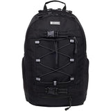 Element Backpack, Durable Travel and Skate Bag, Multiple Compartments, Adjustable Straps, Bungee Cord System, Unisex, Black | Backpacks4Less