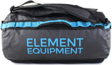 Element Equipment Trailhead Duffel Bag Shoulder Straps Waterproof Black/Blue Small