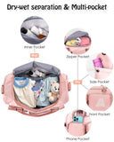 Elilier Easter Basket Stuffers, Duffle Bag Women Girls Gift: Dance Sports with Shoe Compartment, Large Capacity 32L, Weekender Overnight bags, Birthday Gifts for Women Girls Teens Kids