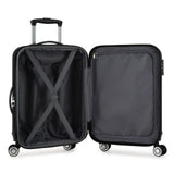 Elite Luggage Expandable Hardside Spinner Luggage,TSA Lock, Black, 3 - Piece