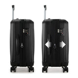 Elite Luggage Expandable Hardside Spinner Luggage,TSA Lock, Black, 3 - Piece