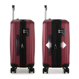 Elite Luggage Expandable Hardside Spinner Luggage,TSA Lock, Burgundy, 3 - Piece