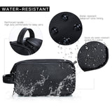 Elviros Toiletry Bag for Men, Large Travel Shaving Dopp Kit Water - resistant Bathroom Toiletries Organizer PU Leather Cosmetic Bags Fathers Day Gift(Medium, Black)