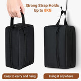 Elviros Travel Toiletry Bag for Women and Men,Lightweight Makeup Bag Hanging Dopp Kit with Shaving Compartment Cosmetic Organizer Small Tool Bag Travel Essentials,Gifts for Men(Black)