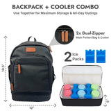 EMBUR Diaper Bag Backpack with Detachable Insulated Cooler – Waterproof, Lightweight Baby Bag with Multi - Compartments, Stroller Straps, Changing Pad, Large Capacity, Ice Packs Included