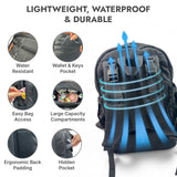 EMBUR Diaper Bag Backpack with Detachable Insulated Cooler – Waterproof, Lightweight Baby Bag with Multi - Compartments, Stroller Straps, Changing Pad, Large Capacity, Ice Packs Included
